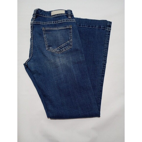 Rock & Roll Cowgirl Jeans Womens  31x34 High Rise Trouser Flare Medium Wash - Picture 1 of 14